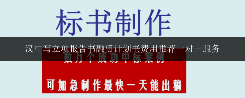 漢中寫立項報告書融資計劃書費用推薦一對一服務(wù)