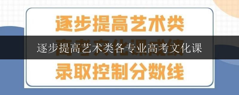 逐步提高藝術類各專業(yè)高考文化課