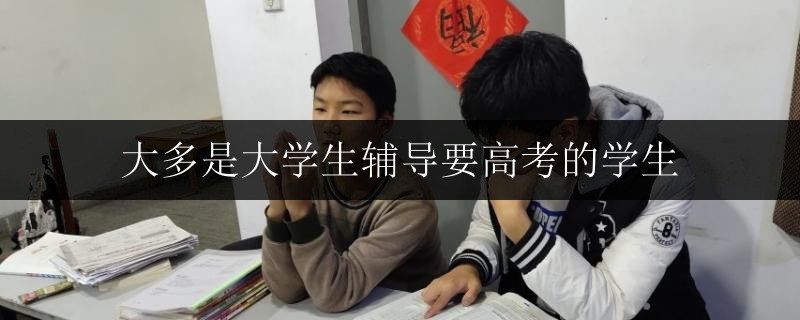 大多是大學(xué)生輔導(dǎo)要高考的學(xué)生