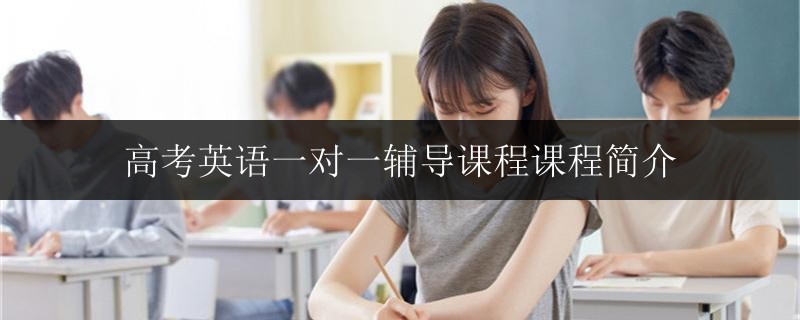 高考英語(yǔ)一對(duì)一輔導(dǎo)課程課程簡(jiǎn)介